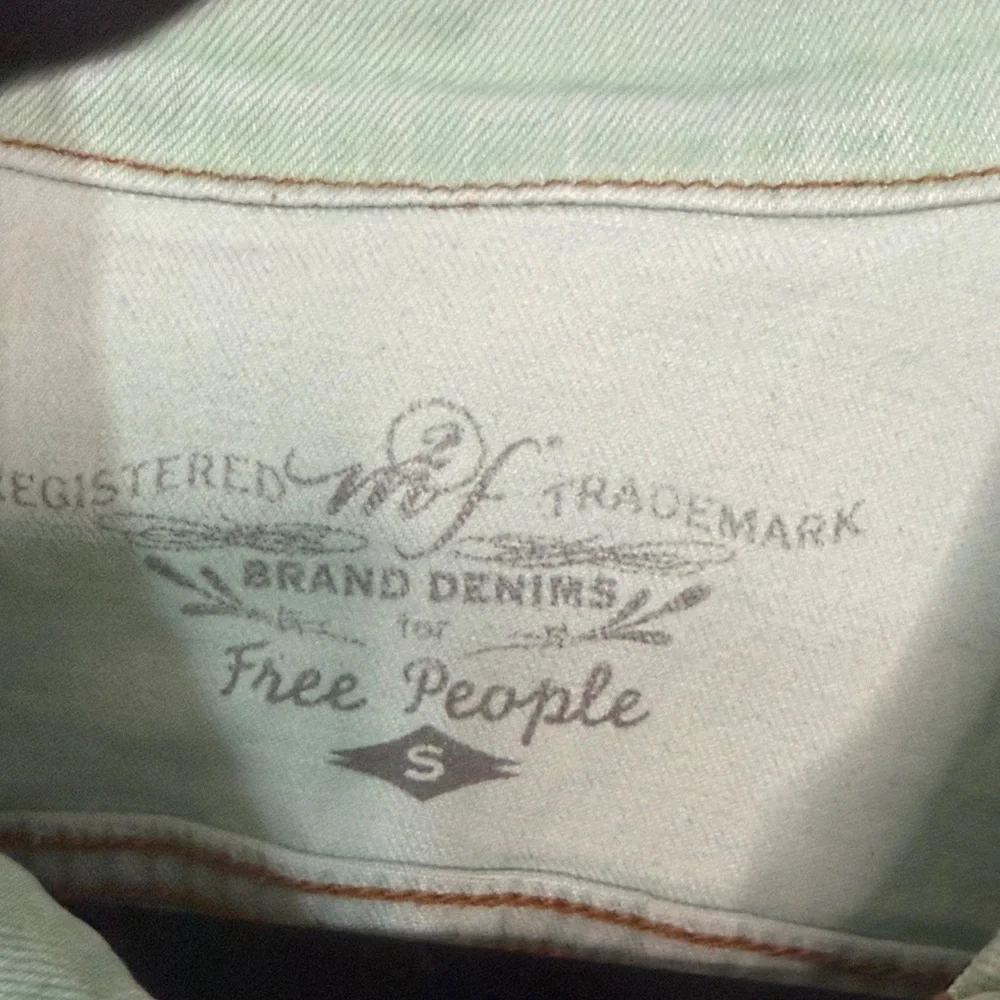 Free People Mint Green Denim Jacket - Picture 2 of 11